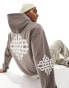 Фото #4 товара The Couture Club blurred emblem graphic hoodie in brown