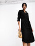 Vero Moda midi shirt dress in black