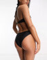Фото #4 товара Miss Selfridge mix and match V shape bikini bottom in black