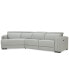 Фото #1 товара Jenneth 3-Pc. Leather Sofa with 2 Power Motion Recliners and Cuddler, Created for Macy's