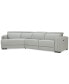 Фото #1 товара CLOSEOUT! Jenneth 3-Pc. Leather Sofa with 2 Power Motion Recliners and Cuddler, Created for Macy's