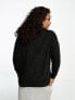 Vero Moda Curve lightweight chuck on long sleeve t-shirt in black