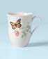 Butterfly Meadow 12 Oz. Floral Porcelain Mug