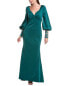 Badgley Mischka Scuba Gown Women's Green 0