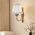 Фото #7 товара Uonlytech Green Fabric Hessian Clip On Lamp Shade for Chandelier Wall Lamp Living Room Bedroom