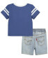 ფოტო #2 პროდუქტის Baby Boys Logo T-shirt and Shorts Set