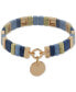 ფოტო #1 პროდუქტის Gold-Tone Disc Charm Beaded Stretch Bracelet