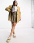 ASOS DESIGN Curve long line perfect blazer in stone