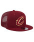 Men's Wine Cleveland Cavaliers Evergreen Meshback 9FIFTY Snapback Hat