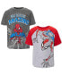 Фото #1 товара Avengers Spider-Man Iron Man Captain America Hulk Black Panther Miles 2 Pack Long Sleeve T-Shirts Toddler |Child Boys