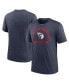 Фото #1 товара Men's Heather Navy Cleveland Guardians Swing Big Tri-Blend T-shirt