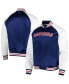 Men's Blue, White New York Rangers Primetime Raglan Satin Full-Snap Jacket