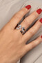 Beautiful open ring with clear zircons RI083W