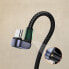 Фото #6 товара Kabel przewód kątowy USB - USB-C dla graczy QC AFC FCP 1m - szary