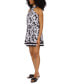 Фото #4 товара Women's Printed Twist-Neck Short Halter Dress