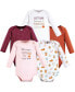 ფოტო #1 პროდუქტის Baby Girls Cotton Long-Sleeve Bodysuits, Pumpkin Spice Date, 5-Pack