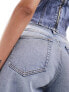 Miss Selfridge mom jean in blue acid wash