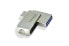 Фото #1 товара Integral 32GB 360-C Dual USB-C & USB 3.0 - 32 GB - USB Type-A / USB Type-C - 3.2 Gen 1 (3.1 Gen 1) - 70 MB/s - Capless - Silver