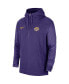 Men's Purple LSU Tigers 2023 Sideline Player Quarter-Zip Hoodie Jacket