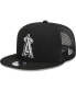 Фото #2 товара Men's Black Los Angeles Angels Trucker 9FIFTY Snapback Hat