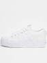 adidas Originals Nizza platform trainer in white