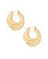 Фото #1 товара 18K Gold Plated Crescent Swirl Hoops Earrings