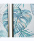 Canvas 2 Piece Coastal Leaves Framed Wall Art Set, 15.75" x 1.13" x 47.25"