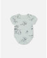 Фото #3 товара Костюм для малышей Deux Par Deux органический хлопковый комбинезон и шорты из вафли, синий серый - младенец