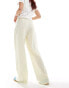 Фото #2 товара ASOS DESIGN linen blend pull on wide leg trouser in lemon