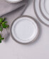 Crestwood Platinum Set of 4 Bread Butter and Appetizer Plates, Service For 4