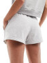 Weekday Essence jersey shorts in grey marl exclusive to ASOS