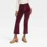 Women's High-Rise Corduroy Bootcut Jeans - Universal Thread Burgundy 2