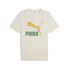 Puma Classics Logo Crew Neck Short Sleeve T-Shirt Mens White Casual Tops 5380698