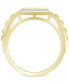 ფოტო #2 პროდუქტის Men's Diamond Cluster Ring (1/4 ct. t.w.) in 10k Gold
