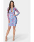 ფოტო #1 პროდუქტის Women's Button Detail Mesh Midi Dress