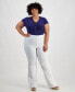 Фото #1 товара Plus Size High Rise Flared Pants, Created for Macy's