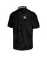 Men's Black Dale Earnhardt Sport Coconut Point Palm Vista IslandZone Button-Up Camp Shirt