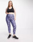 Under Armour Plus ankle leggings in blue marble print