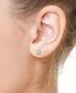 ფოტო #2 პროდუქტის EFFY® Diamond Emerald-Shaped Baguette Cluster Stud Earrings (3/4 ct. t.w.) in 14k Gold