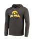 ფოტო #3 პროდუქტის Men's Black, Charcoal Iowa Hawkeyes Meter Long Sleeve Hoodie T-shirt and Jogger Pants Sleep Set