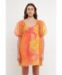 Фото #2 товара Women's Organza Tie-dye Babydoll Dress