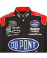 ფოტო #2 პროდუქტის Men's Black/Red Jeff Gordon DuPont Twill Driver Uniform Full-Snap Jacket