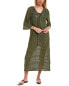 Vince Camuto Crochet Caftan Cover-Up Safari Green XS - фото #1