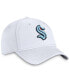 Фото #4 товара Men's White Seattle Kraken Core Primary Logo Flex Hat