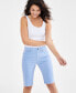 Фото #1 товара Women's Mid-Rise Raw-Edge Bermuda Jean Shorts, Created for Macy's