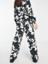 Фото #3 товара JDY exclusive wide leg trousers co-ord in cow print