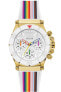Guess Damen Armbanduhr Active Life 38 mm Regenbogenarmband und -markierungen Armband Silicone GW0432L1