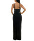 Juniors' Pleated Sleeveless Maxi Gown