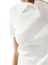 Фото #3 товара Stradivarius rustic knit polo top in white