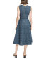 Women's Tweed Belted A-Line Dress